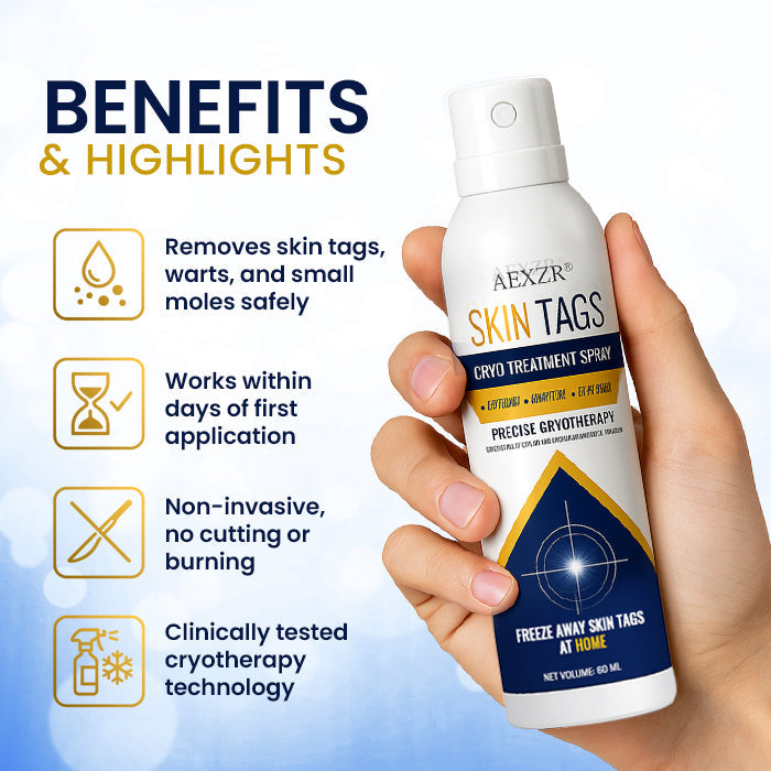 ❄️ Fast-Acting Cryo Formula! | ✨ Freeze Blemishes Instantly! | AEXZR® Skin Tag Cryo Treatment Spray