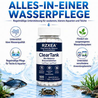 Aquarium-Wasserklärer & Geruchsentferner 5-in-1 | Brausetabletten RZXEA™ ClearTank Bio-Balance