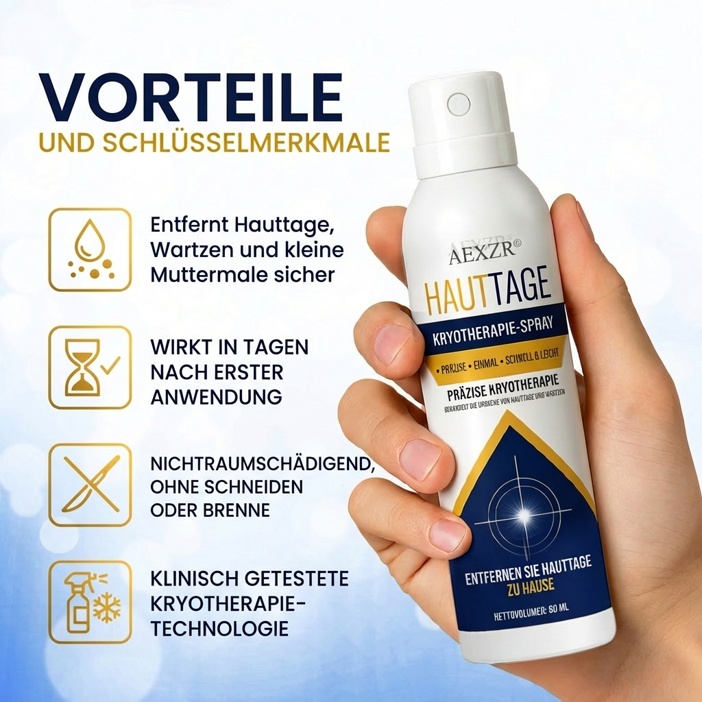 ✨ Schmerzfreie Entfernung für zu Hause | AEXZR® Stielwarzen Kryo-Behandlungsspray
