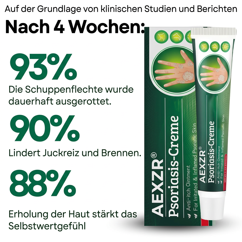 🏆 Von Dermatologen Empfohlen: Psoriasis-Creme zur Sofort-Linderung | Steroidfreie Formel für glatte & gesunde Haut ✨AEXZR® Psoriasis-Creme