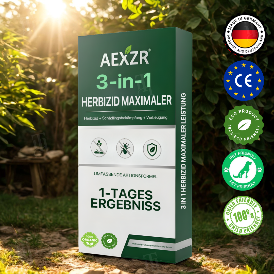 🏆 Bestseller | 🌱 Tötet Unkraut bis zur Wurzel | AEXZR® 3 in 1 Herbizid Maximaler Leistung