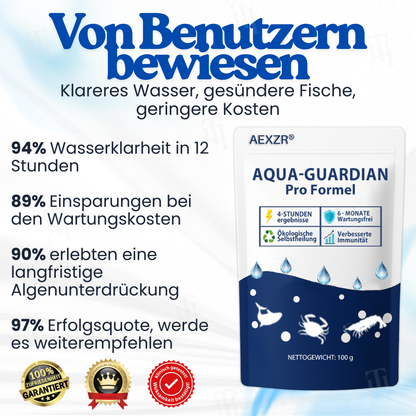 ⏱️ Kristallklar in 24 Stunden! | 🌿 100% Sicher für Fische & Pflanzen | AEXZR® Aqua-Guardian Pro Formel