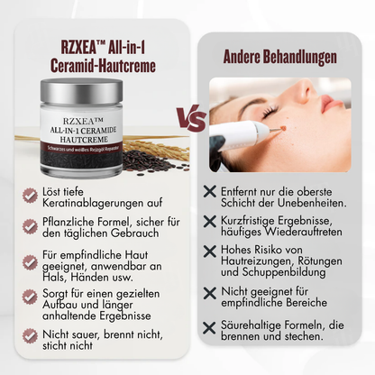 🏆Offizieller Store | 🛡️ Schluss mit brennenden Säuren! Entfernen Sie Hautmakel sanft & sicher RZXEA™ All-in-1 Ceramide Hautcreme