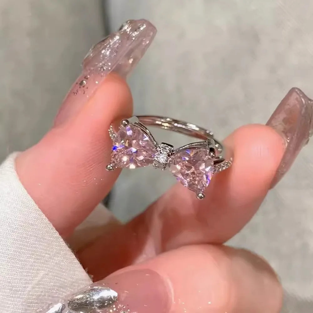 CZTICLE® Modischer, verstellbarer Ring mit Schleife