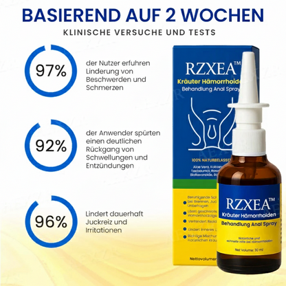 🌟 Offizieller Shop | 🛡️ Sofortige Linderung bei Stechen & Brennen! RZXEA™ Kräuter Hämorrhoiden Behandlung Anal Spray