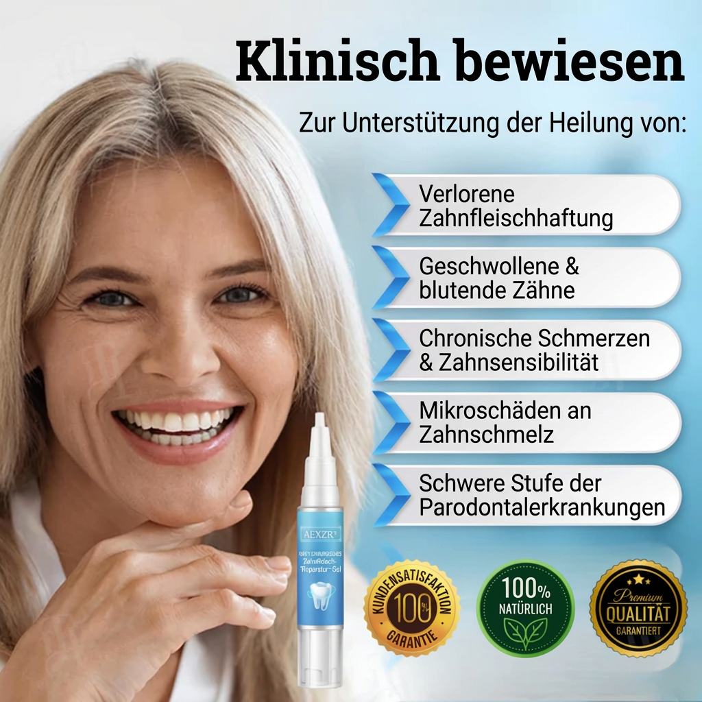 🌟Offizieller Store | 🛡️ Lockere Zähne festigen & Zahnfleischrückgang natürlich umkehren!AEXZR® Nicht-chirurgisches Zahnfleisch- "Naht“-Gel