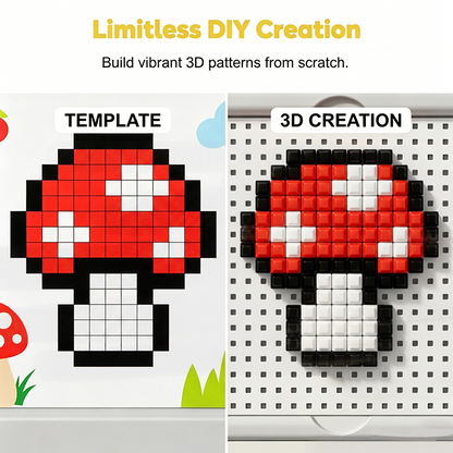 🍄50 % RABATT⏰ Kreatives 3D‑Pilz‑Steckpuzzle, fördert Feinmotorik & Problemlösefähigkeit bei Kleinkindern